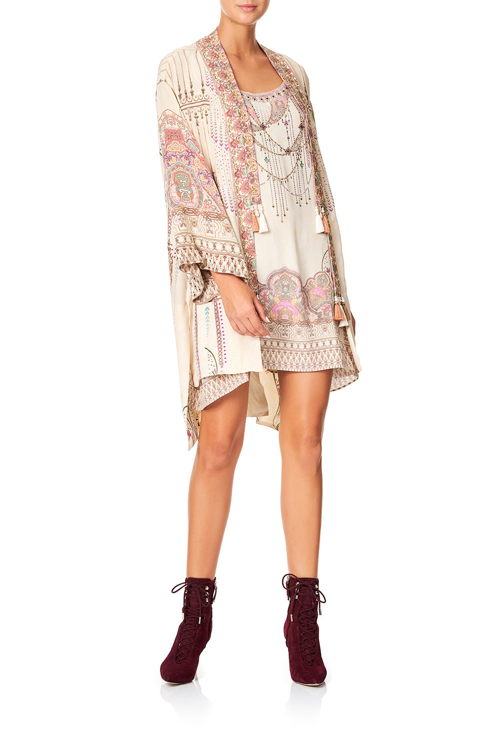 CAMILLA LAYERING KIMONO WITH NECK BANDS GOLDEN AGE