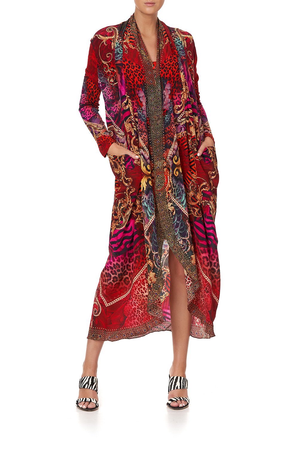 LONG CASUAL JACKET WITH POCKETS SLAVE TO THE RHYTHM