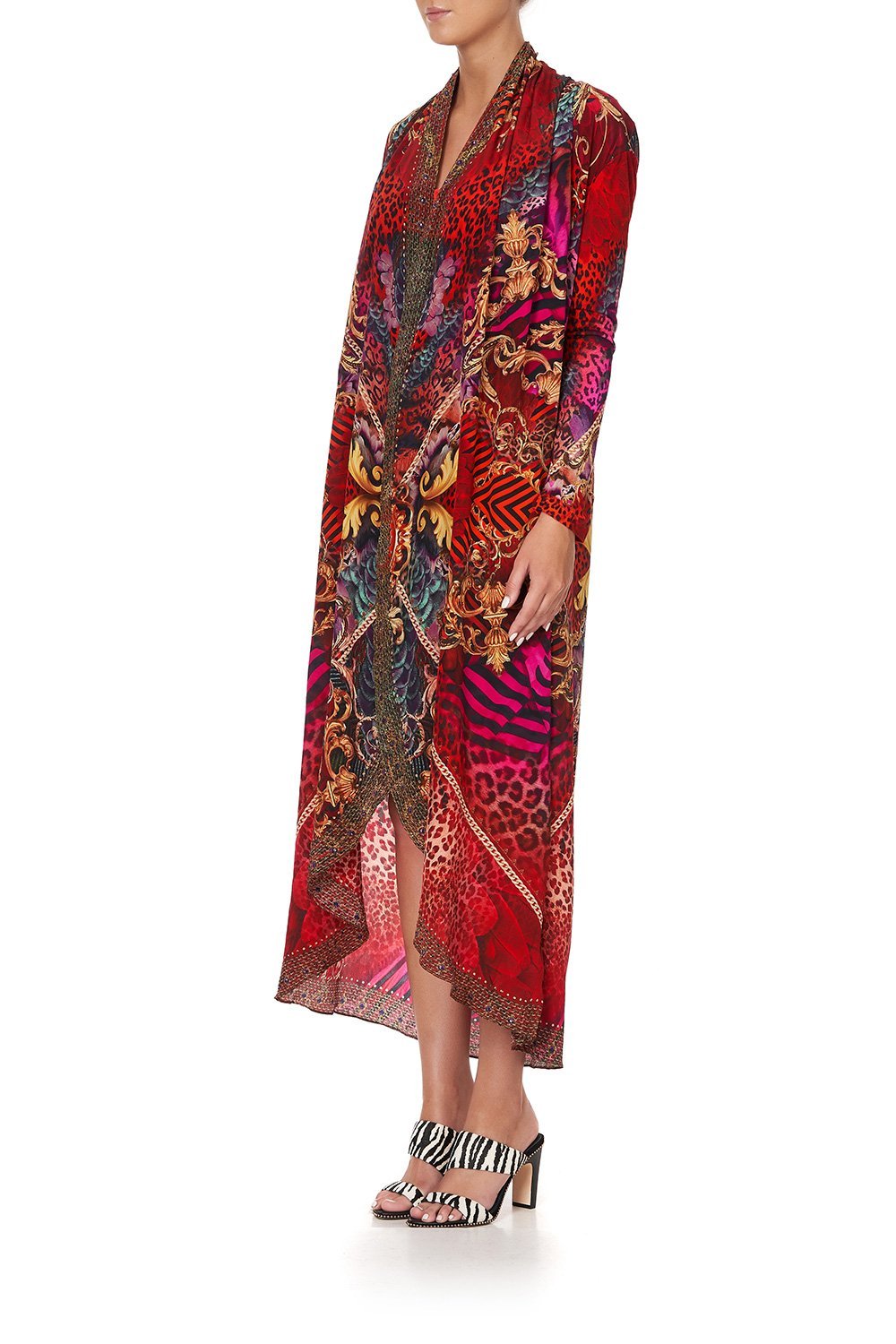 LONG CASUAL JACKET WITH POCKETS SLAVE TO THE RHYTHM