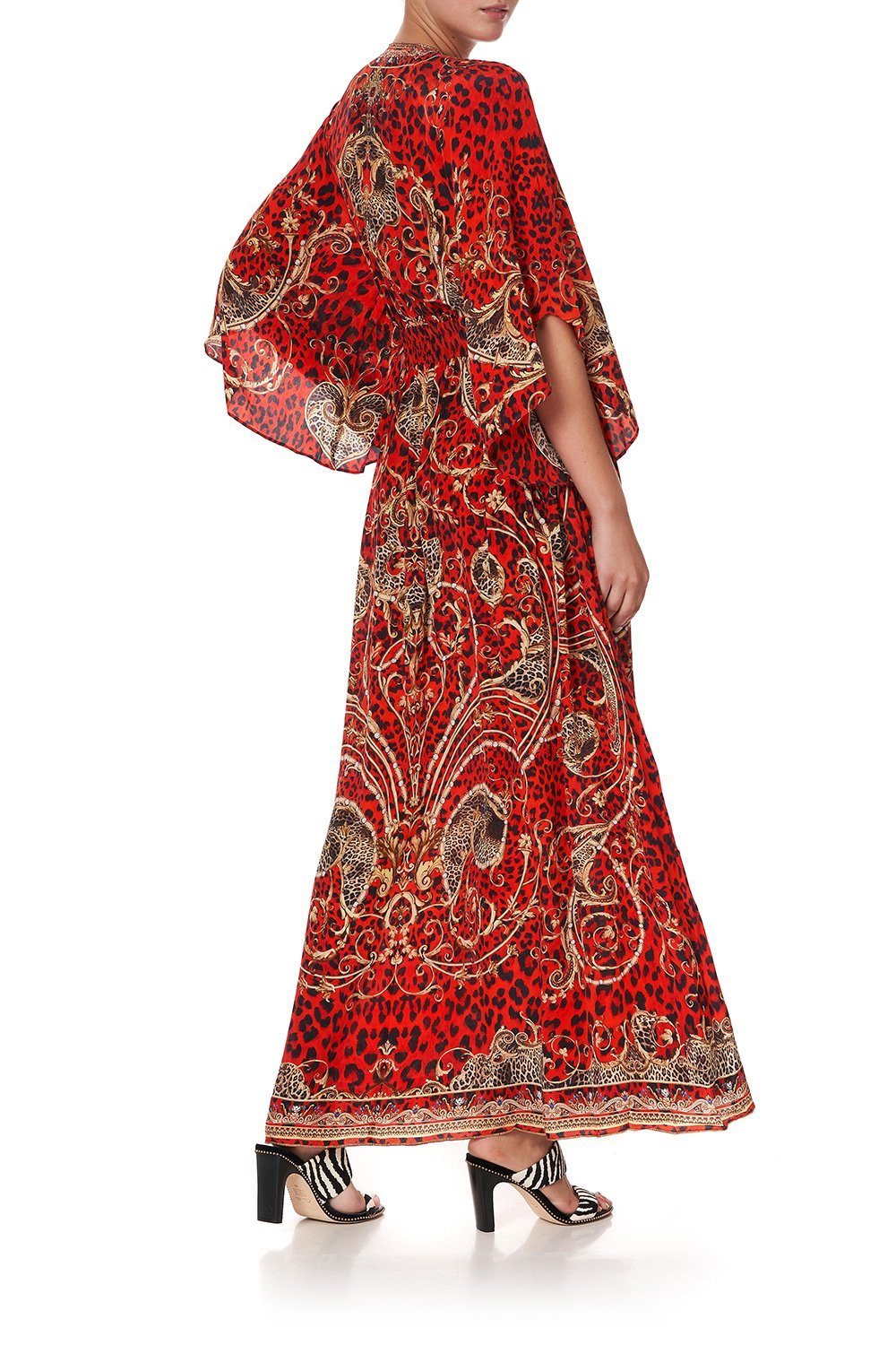 LONG DRESS WITH SMOCKED WAIST SLAVE TO THE RHYTHM