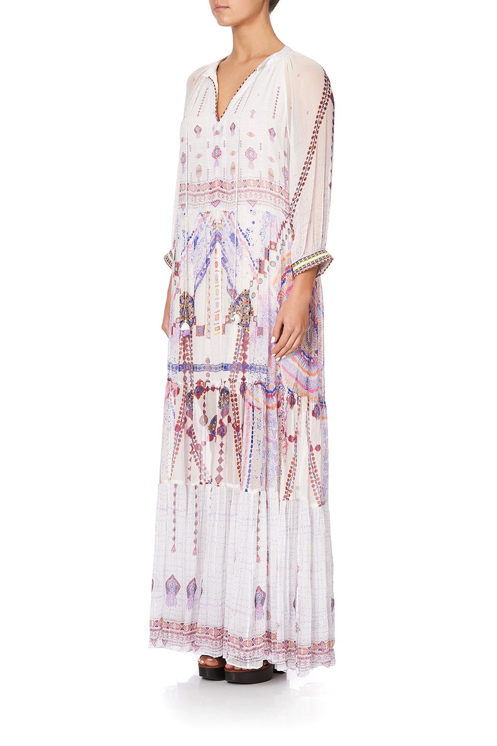 LONG GATHERED PANEL DRESS TANAMI ROAD