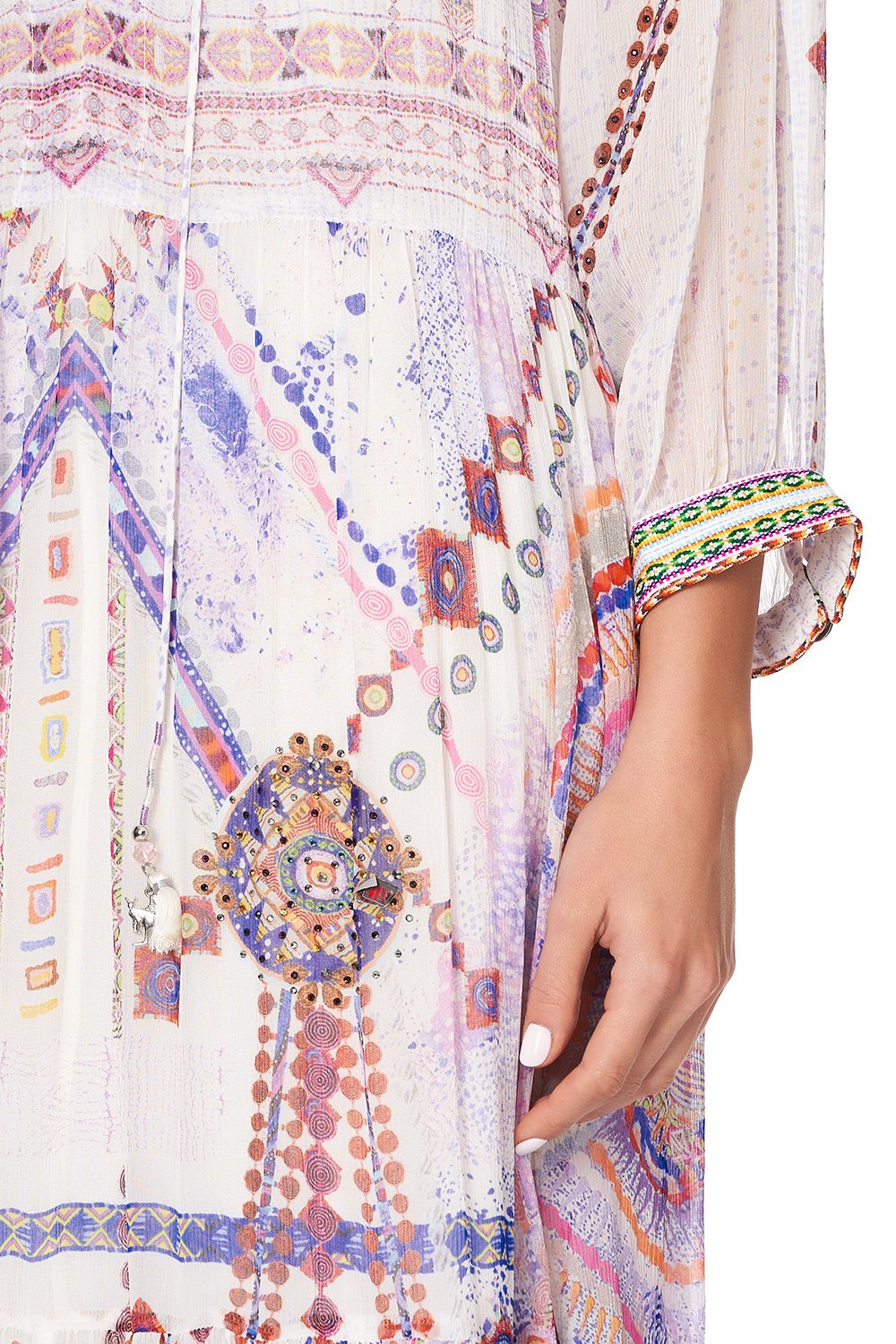 LONG GATHERED PANEL DRESS TANAMI ROAD