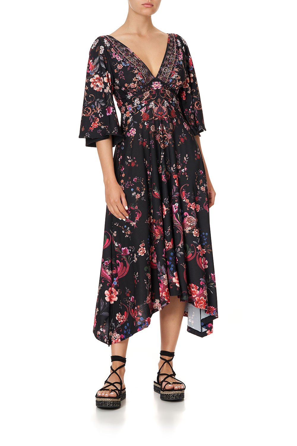 LONG HANDKERCHIEF JERSEY DRESS A GIRL LIKE YOU