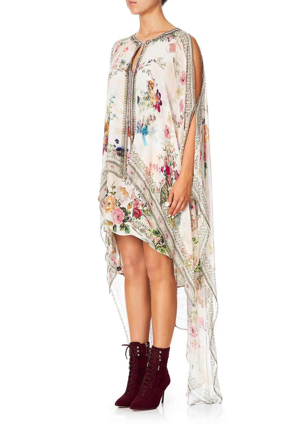 CAMILLA LONG SHEER OVERLAY DRESS JARDIN POSTCARDS