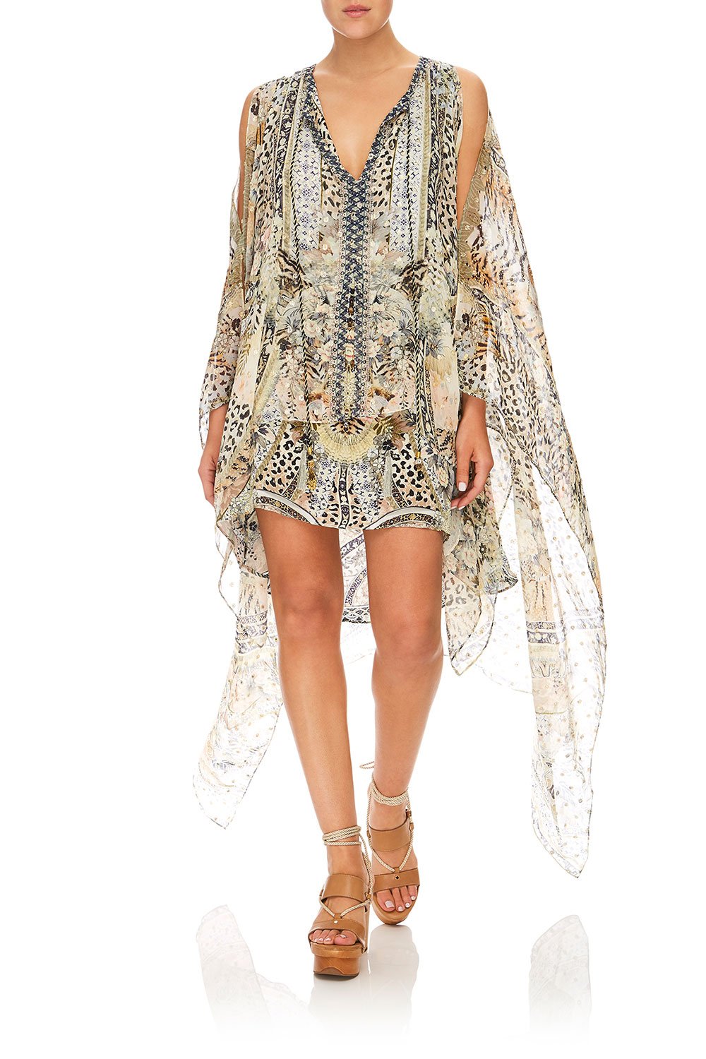 CAMILLA LONG SHEER OVERLAY DRESS MOTO MAIKO