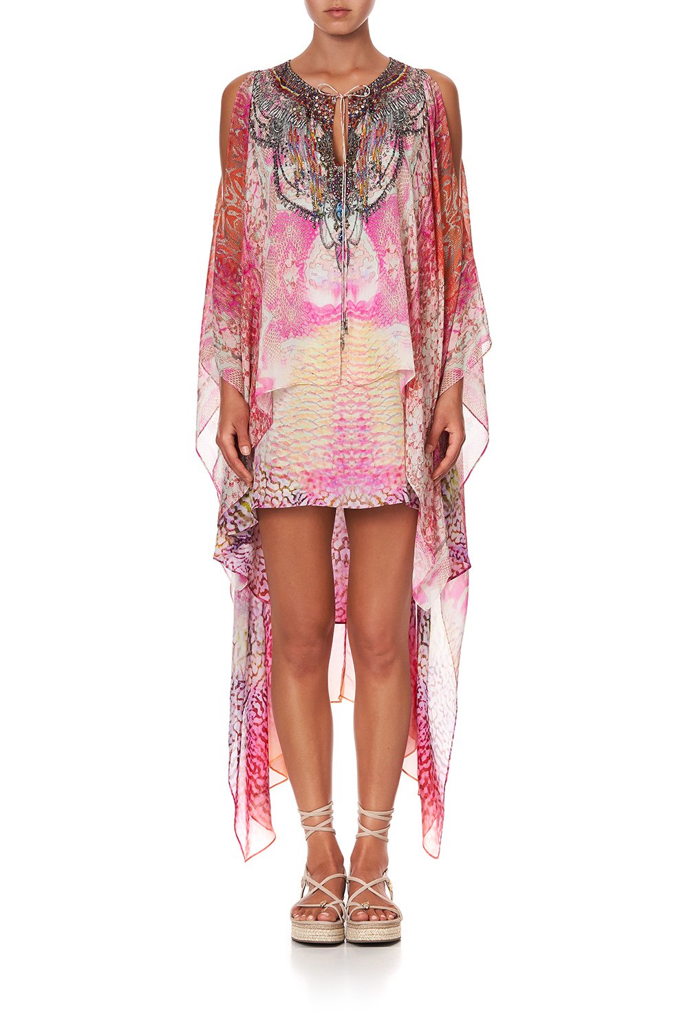 LONG SHEER OVERLAY DRESS SERPENTINE DREAMS