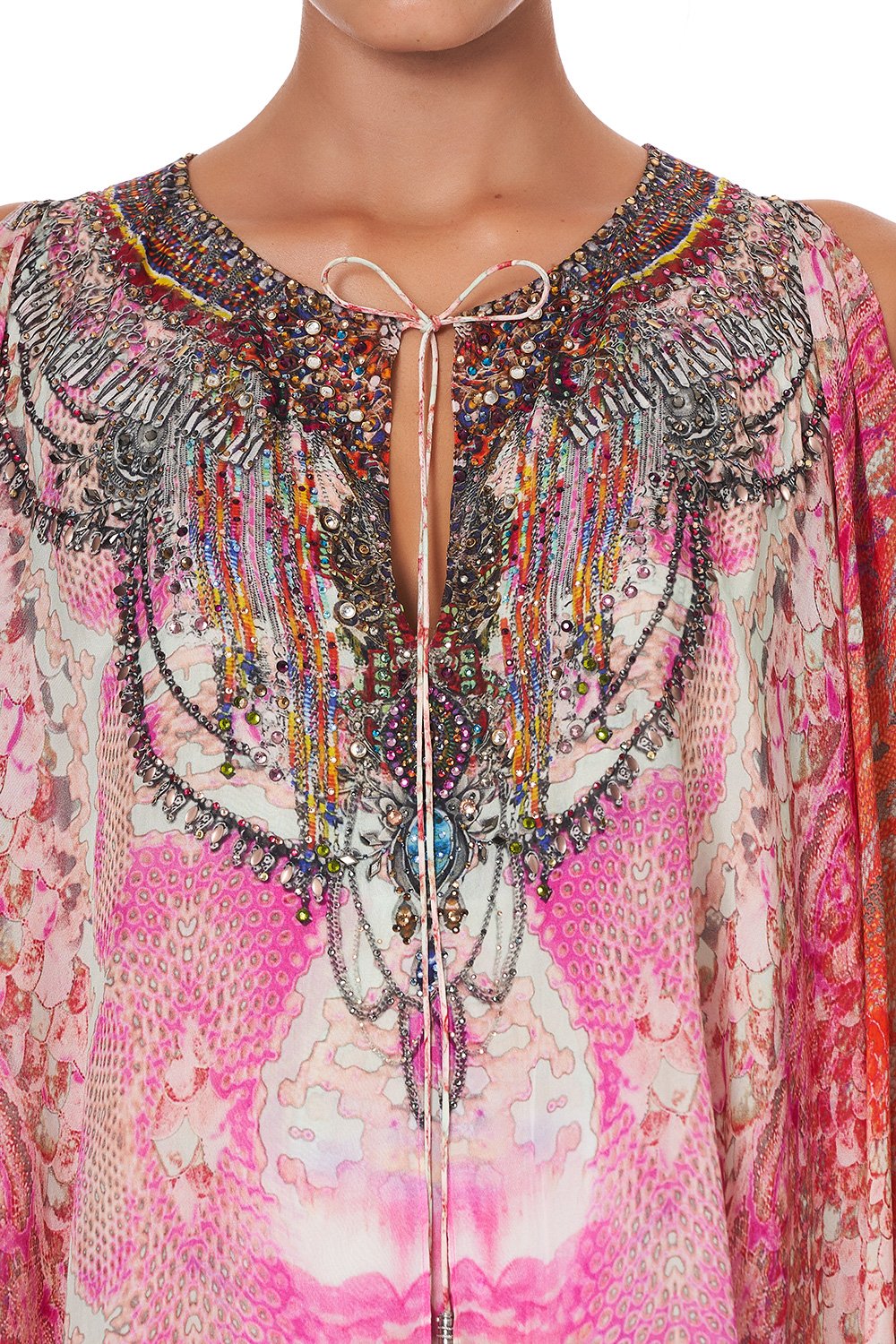 LONG SHEER OVERLAY DRESS SERPENTINE DREAMS