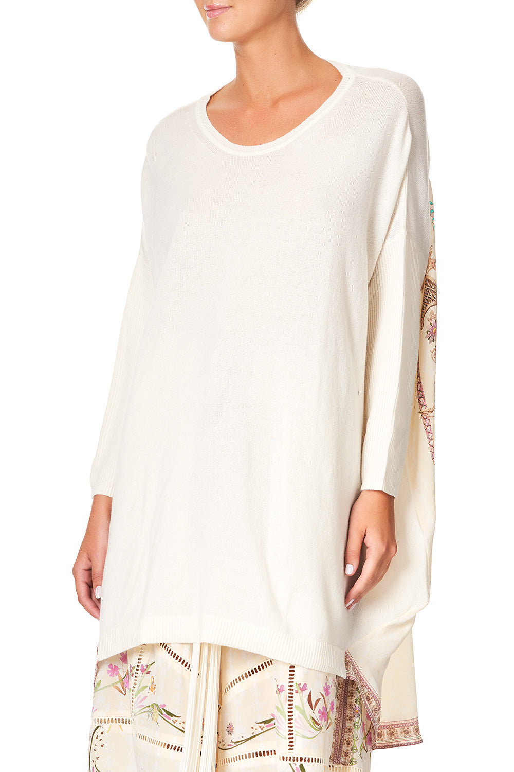 CAMILLA LONG SLEEVE JUMPER WITH PRINT BACK GOLDEN AGE