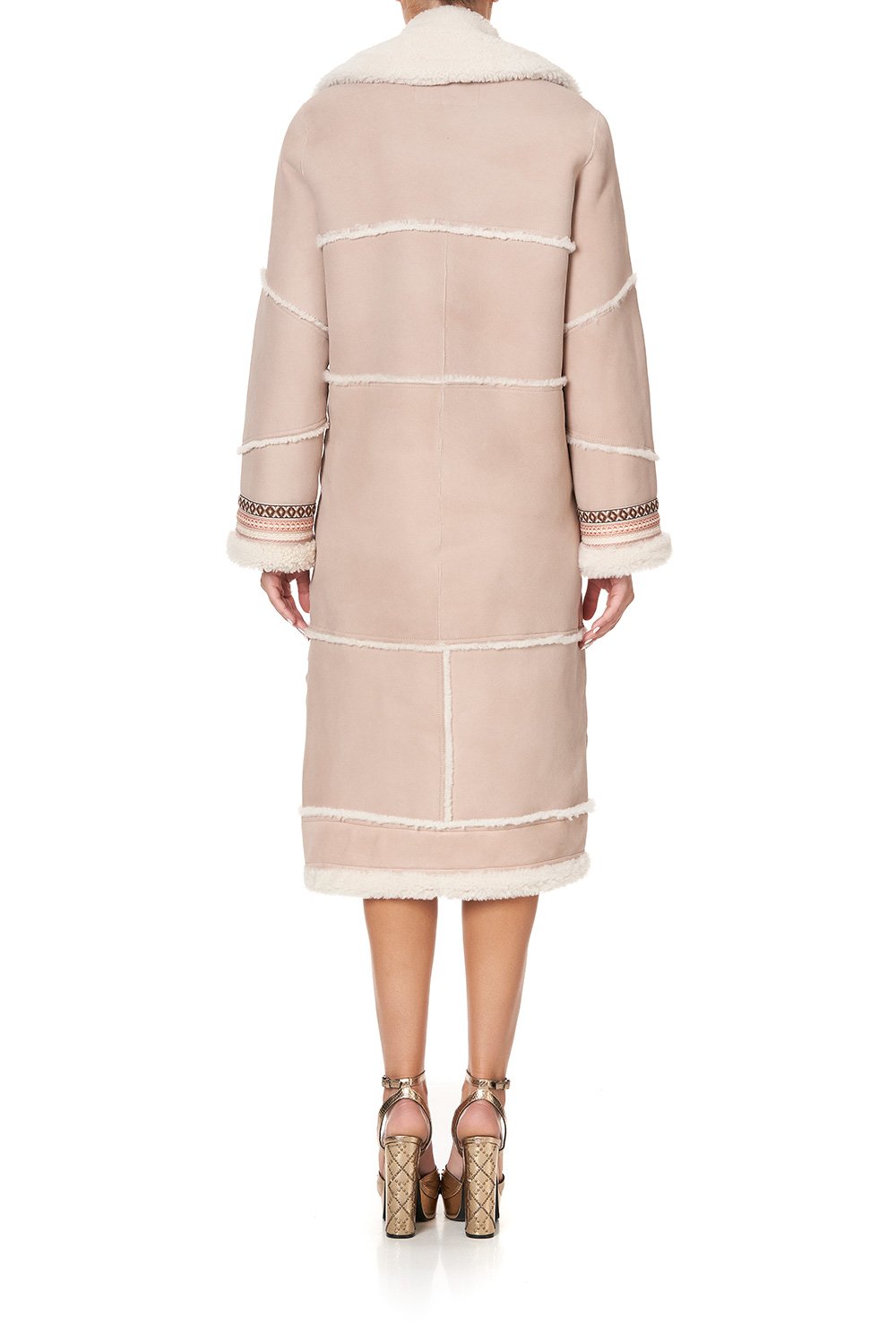 LONG SUEDE SHEARLING COAT ISTENANYA