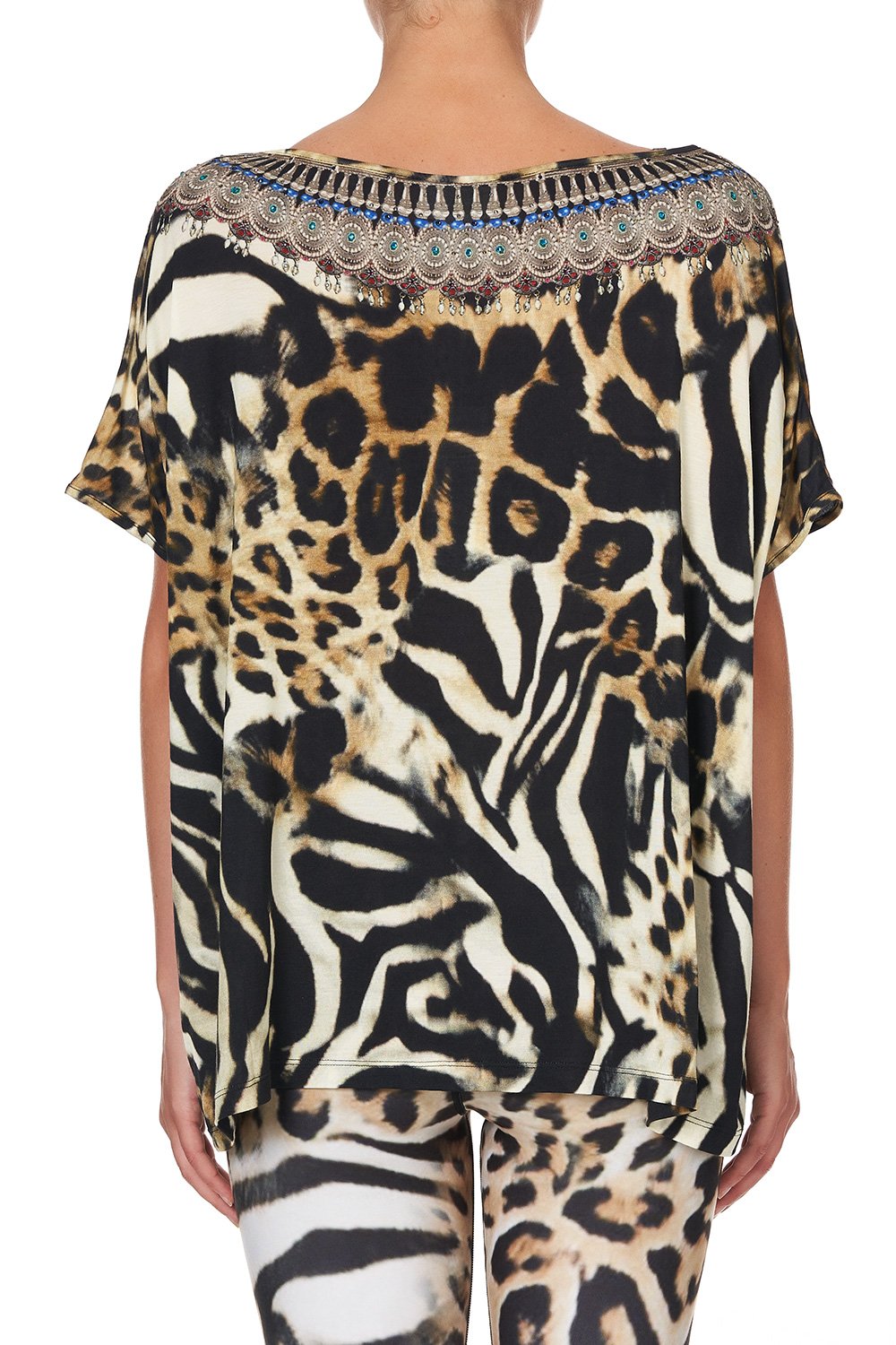 LOOSE FIT ROUND NECK TEE FELINE