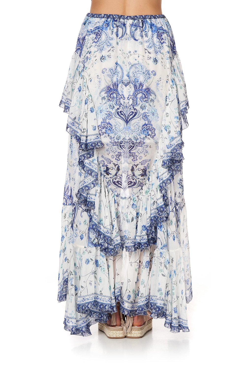 MAXI SKIRT WITH DOUBLE FRILL TALKING ABOUT A REVOLUTION