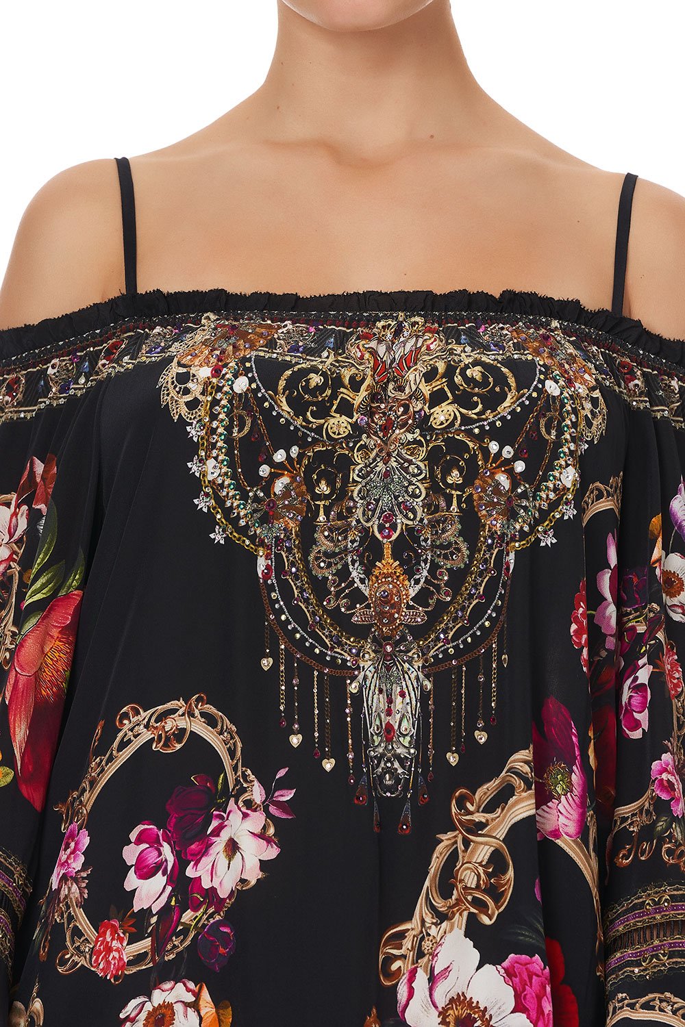 OFF SHOULDER DRESS WITH STRAPS MIRROR MIRROR