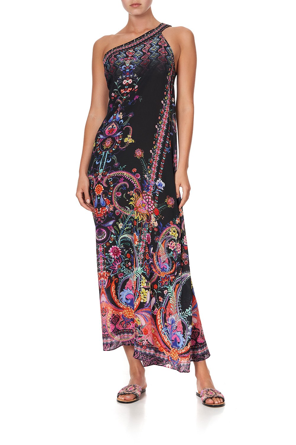 ONE SHOULDER KAFTAN WITH NECKBAND BOHEMIAN REBELLION