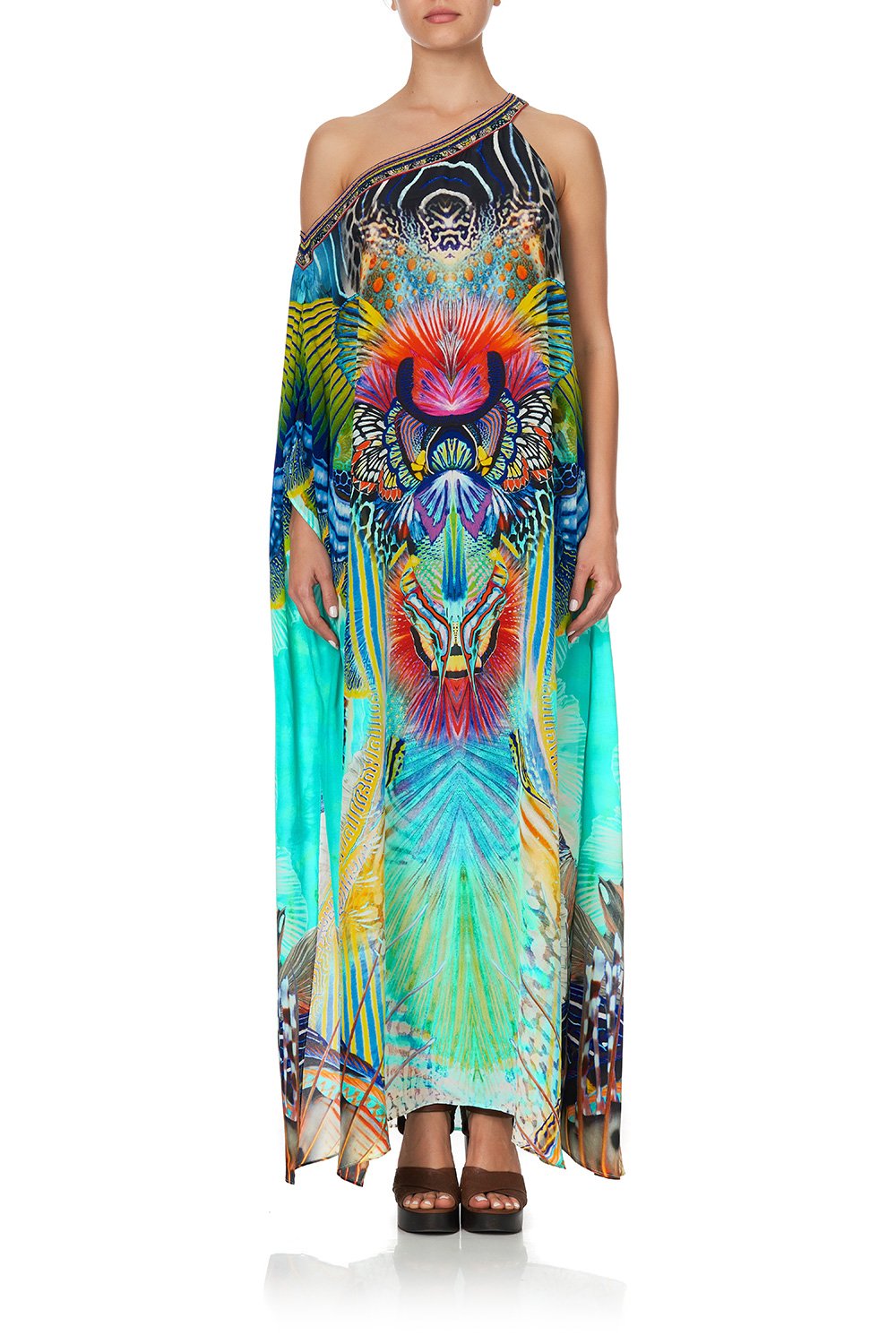 ONE SHOULDER KAFTAN WITH NECKBAND REEF WARRIOR