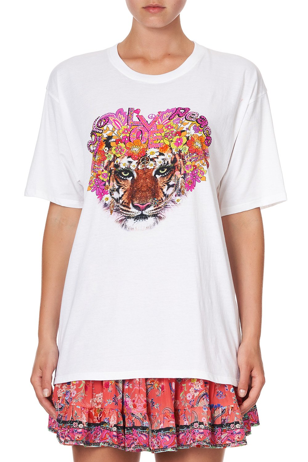 OVERSIZE BAND TEE LET THE SUN SHINE