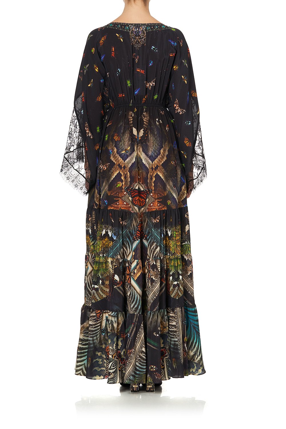 PANEL DRESS WITH LACE SLEEVE MATERNAL INSTINCT