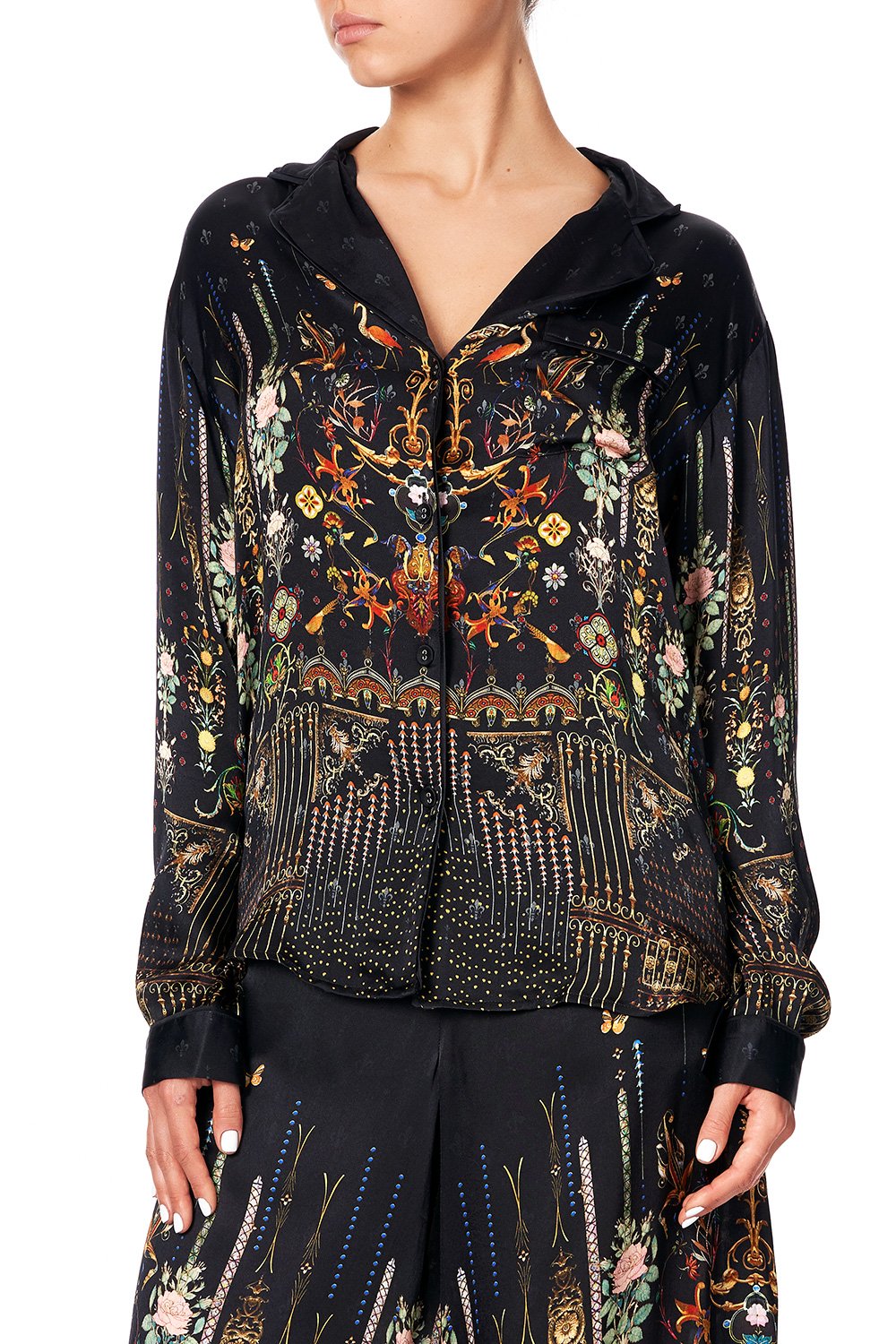 SLEEPWEAR PJ SHIRT WITH PIPING REBELLE REBELLE