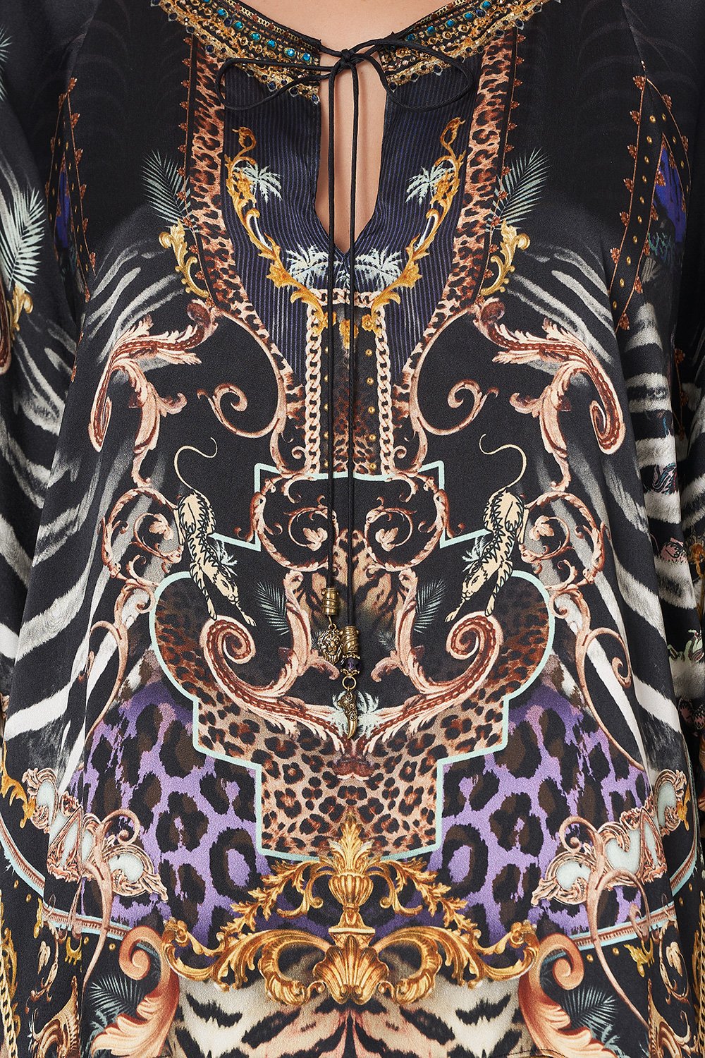 BLACK RAGLAN SLEEVE BLOUSE WITH CUFF SHES GOT GRACE