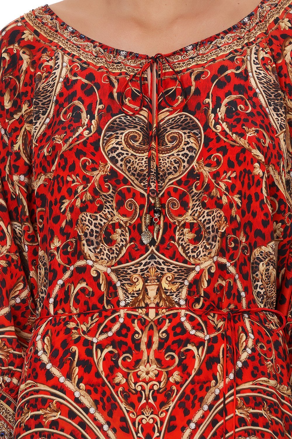 RAGLAN SLEEVE TIE FRONT DRESS SLAVE TO THE RHYTHM