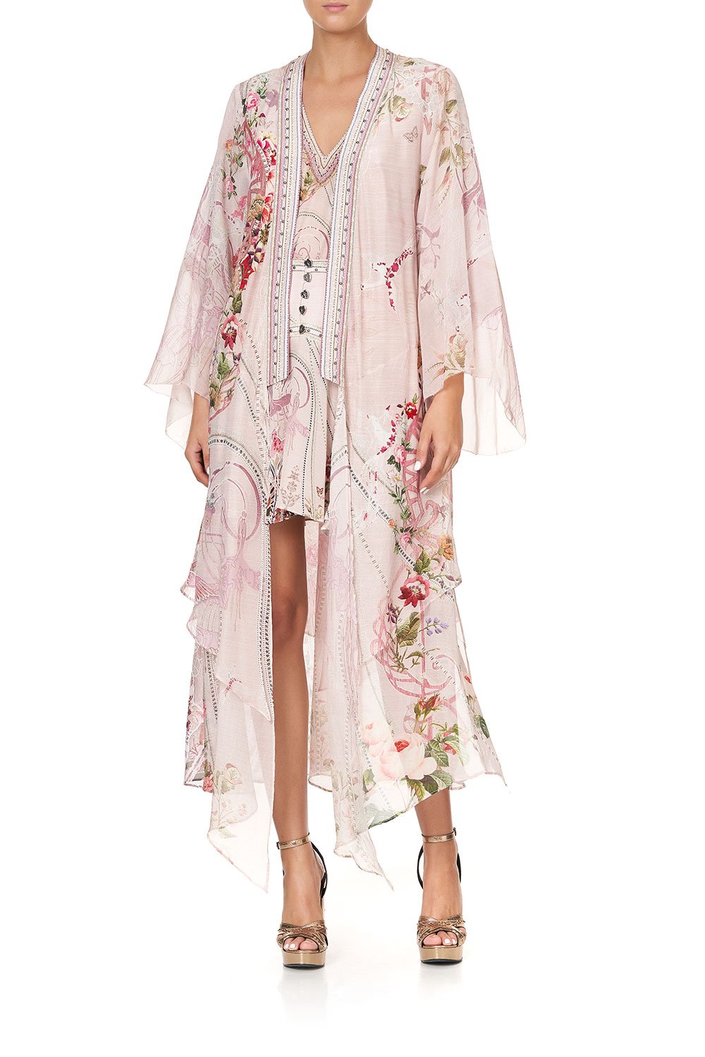 ROBE WITH DOUBLE LAYERED HEM ISTENANYA