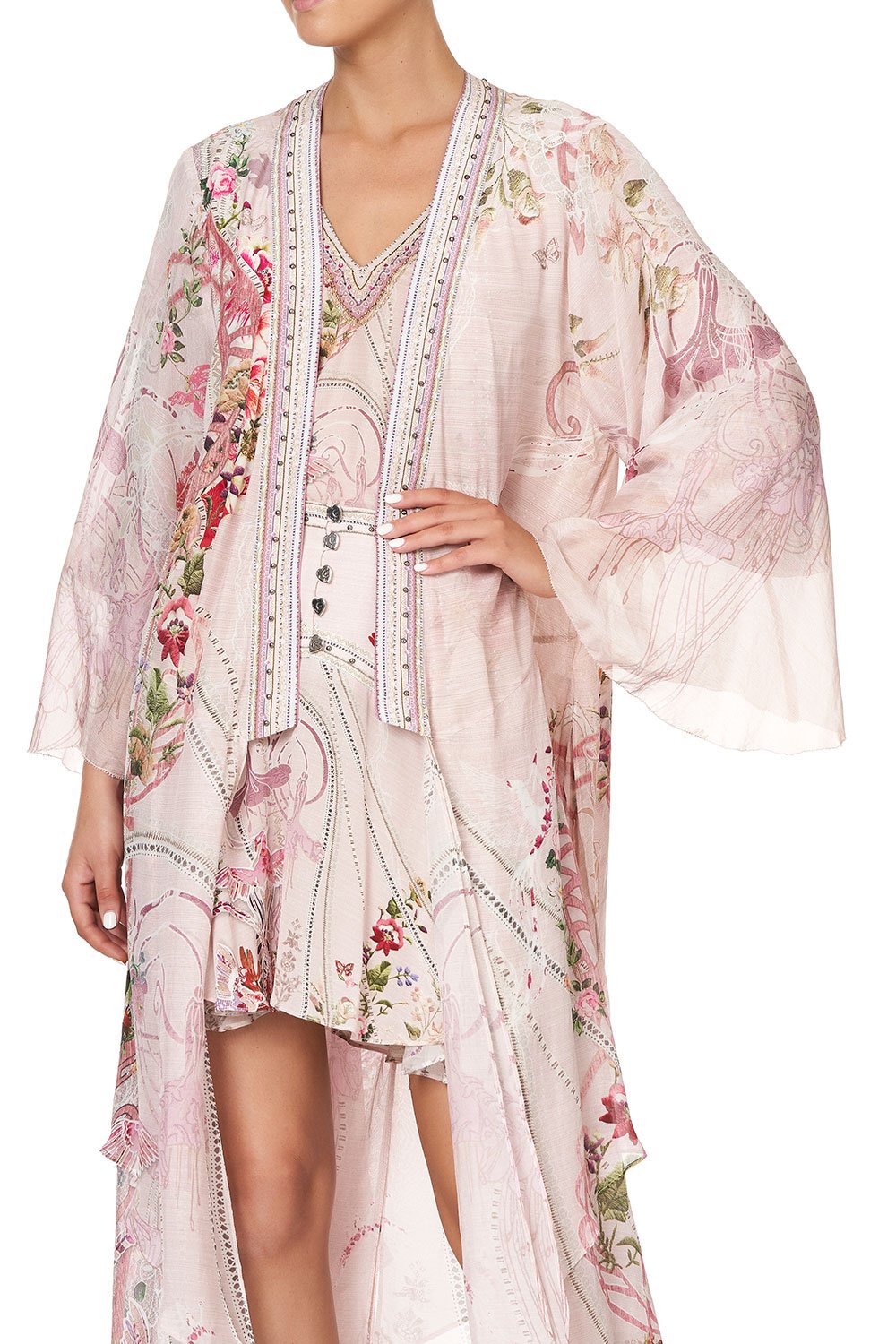 ROBE WITH DOUBLE LAYERED HEM ISTENANYA