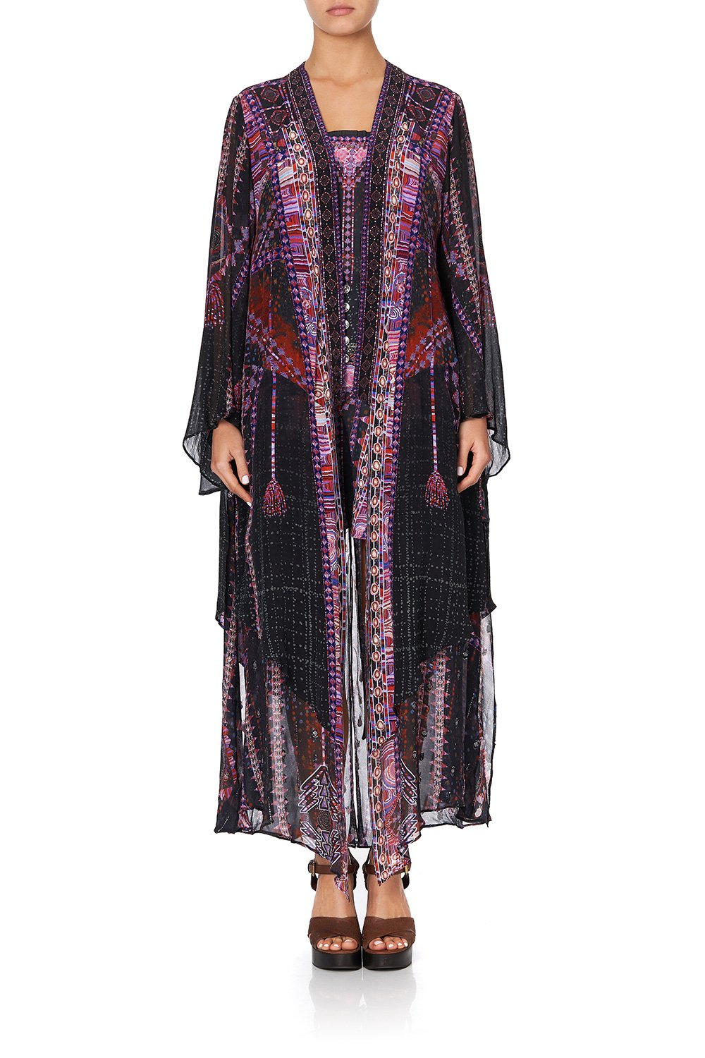 ROBE WITH DOUBLE LAYERED HEM MINA MINA