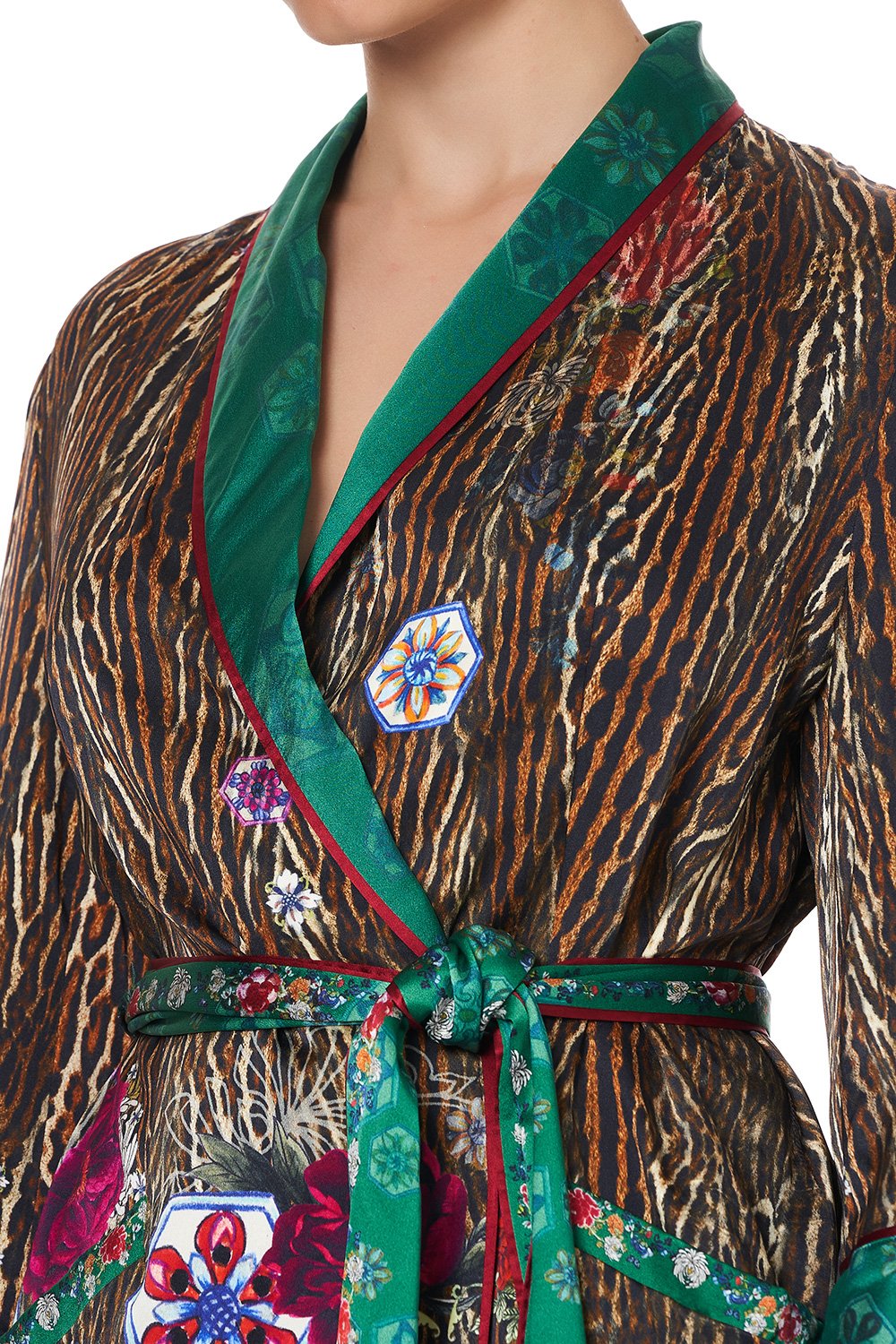 ROLL COLLAR PYJAMA JACKET JEWEL OF JUPITER