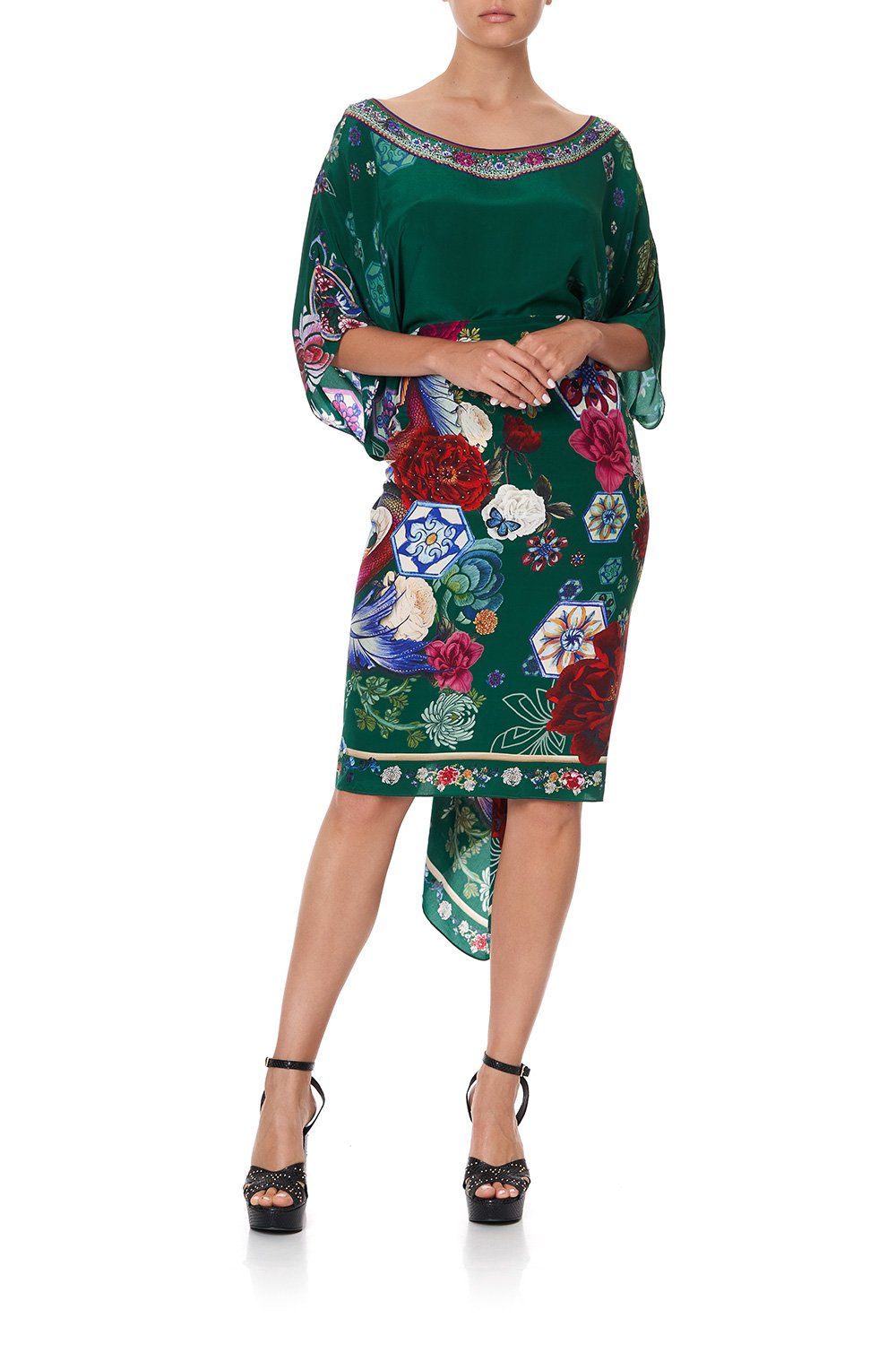 ROUND NECK KAFTAN EMERALD'S ORBIT