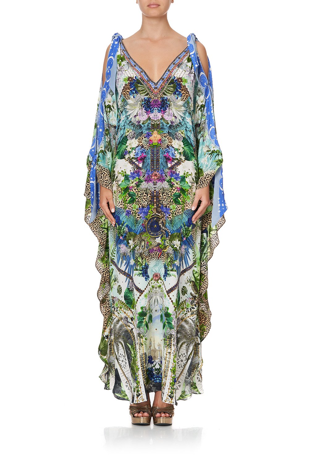SCARF TIE KAFTAN MOON GARDEN