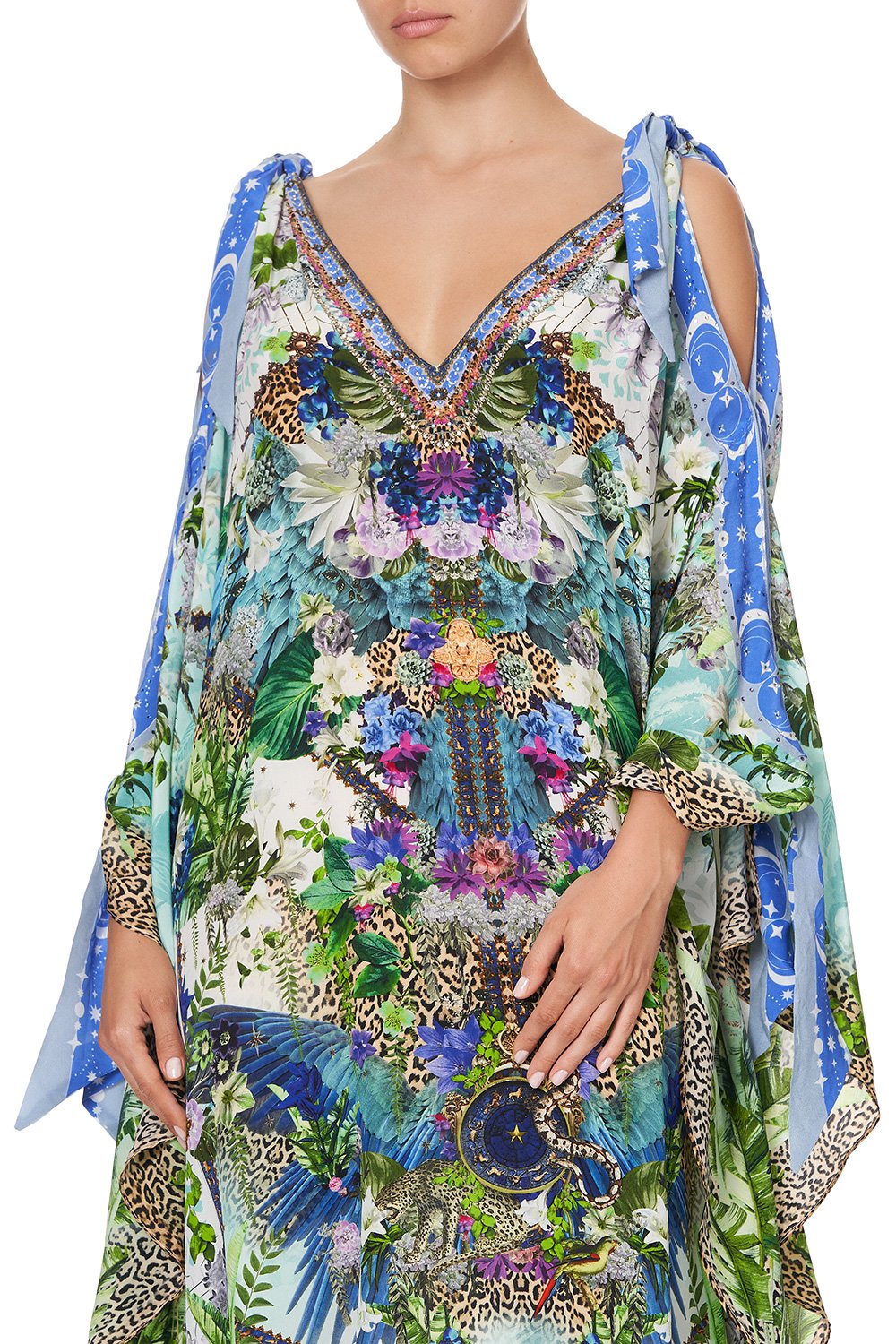 SCARF TIE KAFTAN MOON GARDEN