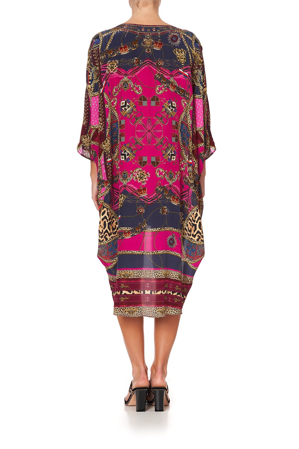 SCOOP BACK HEM DRESS DINING HALL DARLING