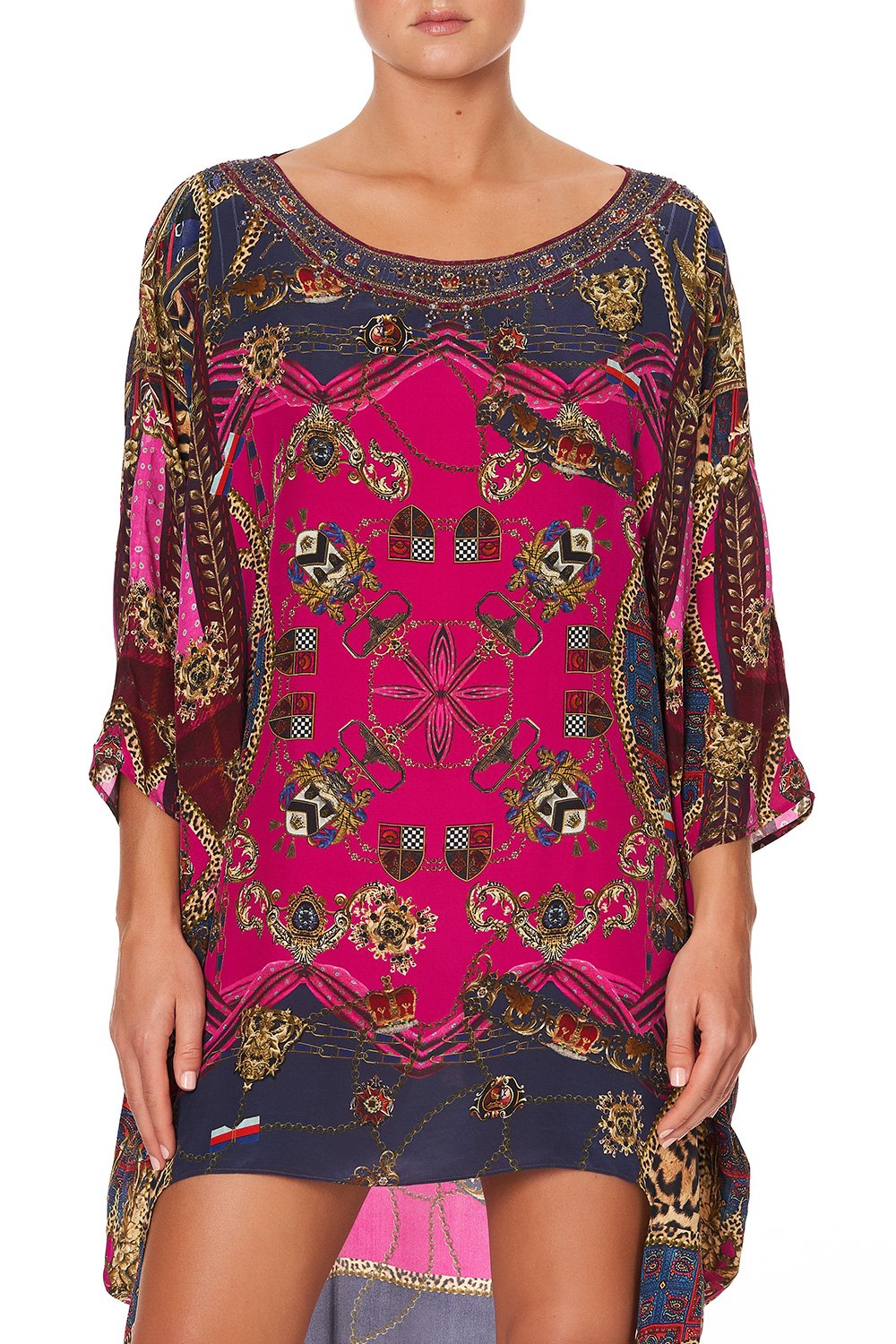 SCOOP BACK HEM DRESS DINING HALL DARLING