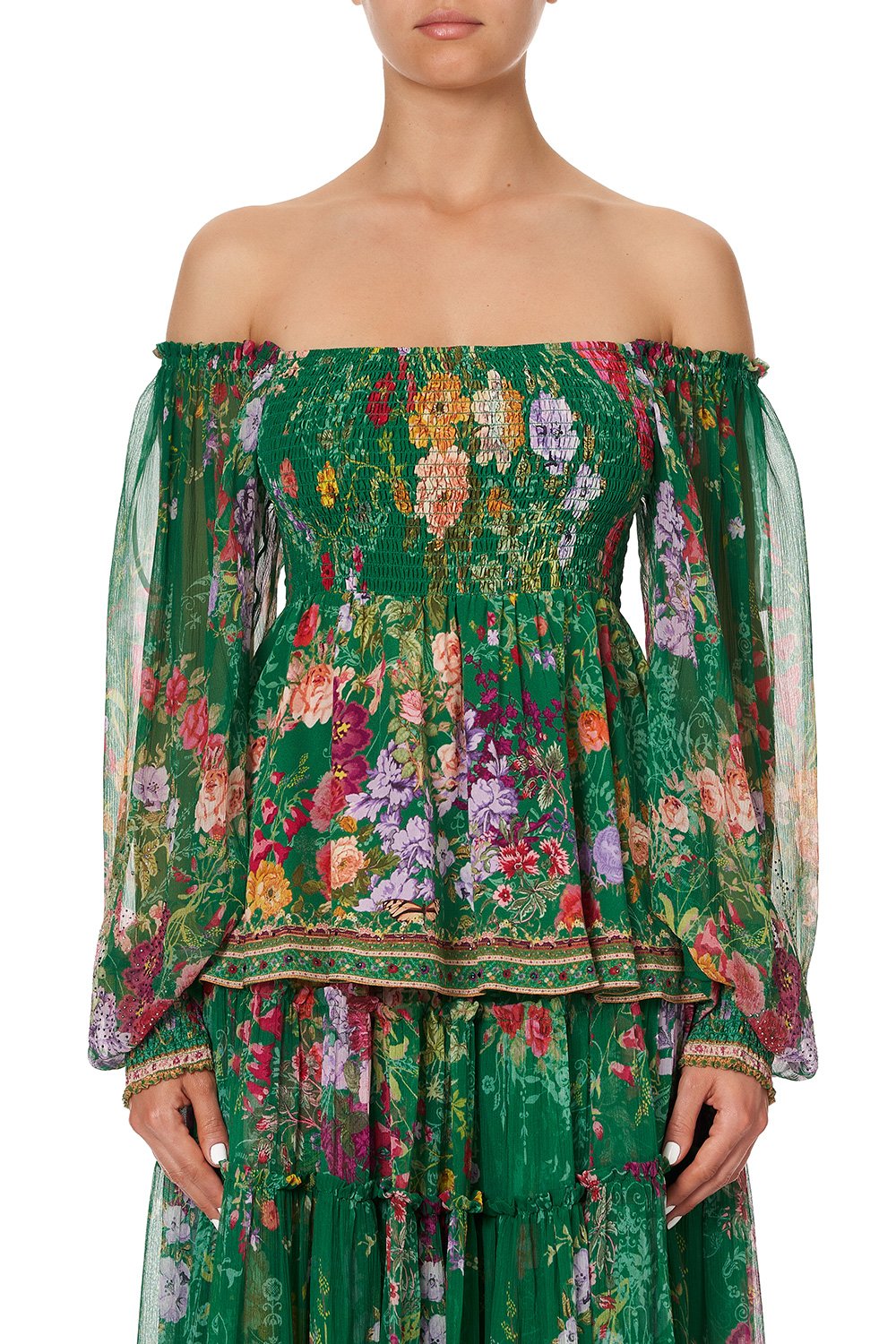 SHIRRED BODICE BLOUSE DIARIES FROM A VILLA