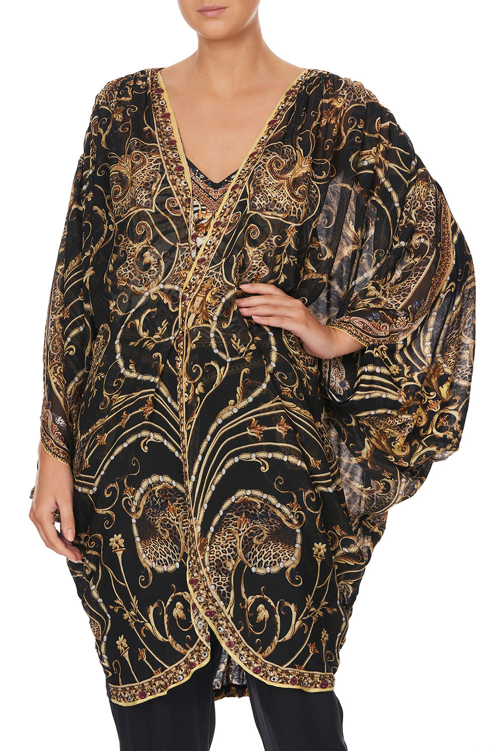 SHORT GATHERED LAYER WITH DRAPED SHOULDER STUDIO 54