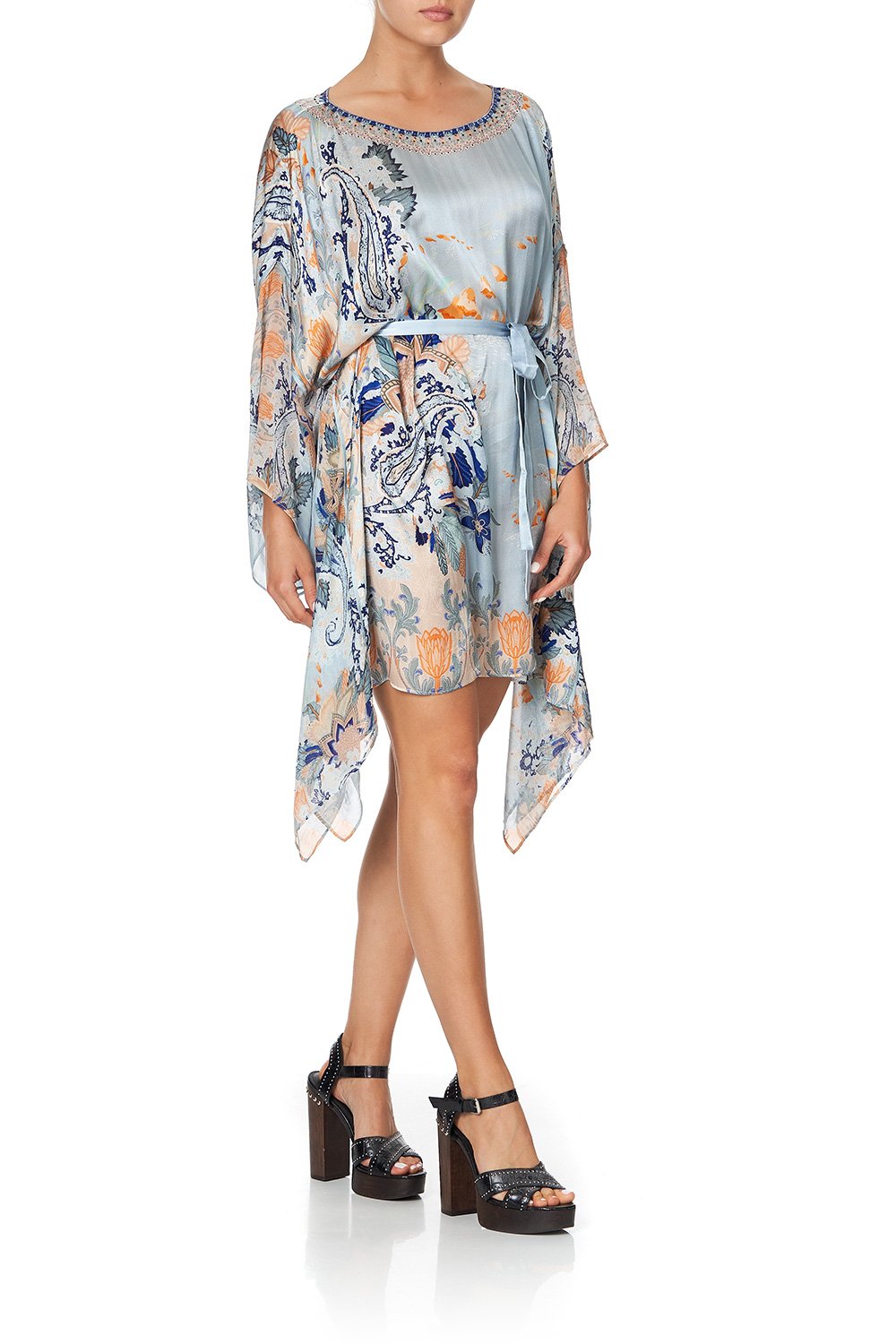 SHORT KAFTAN WITH SHEER SLEEVES FRASER FANTASIA