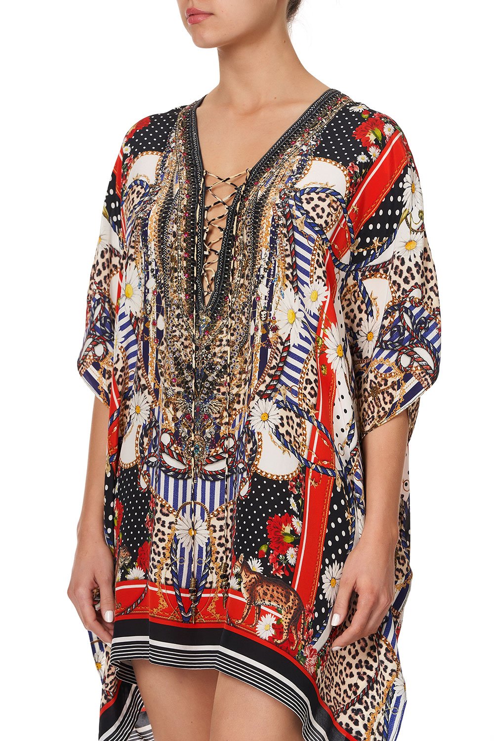 SHORT LACE UP KAFTAN DEAR BRIGITTE