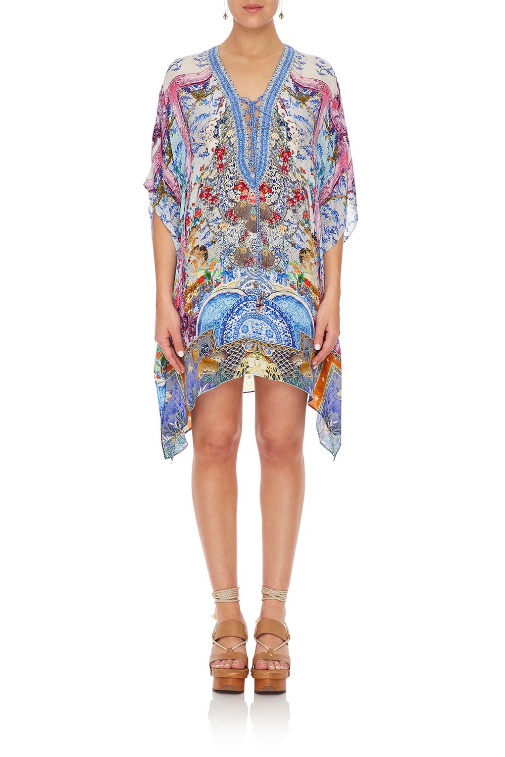 CAMILLA SHORT LACE UP KAFTAN GEISHA GATEWAYS