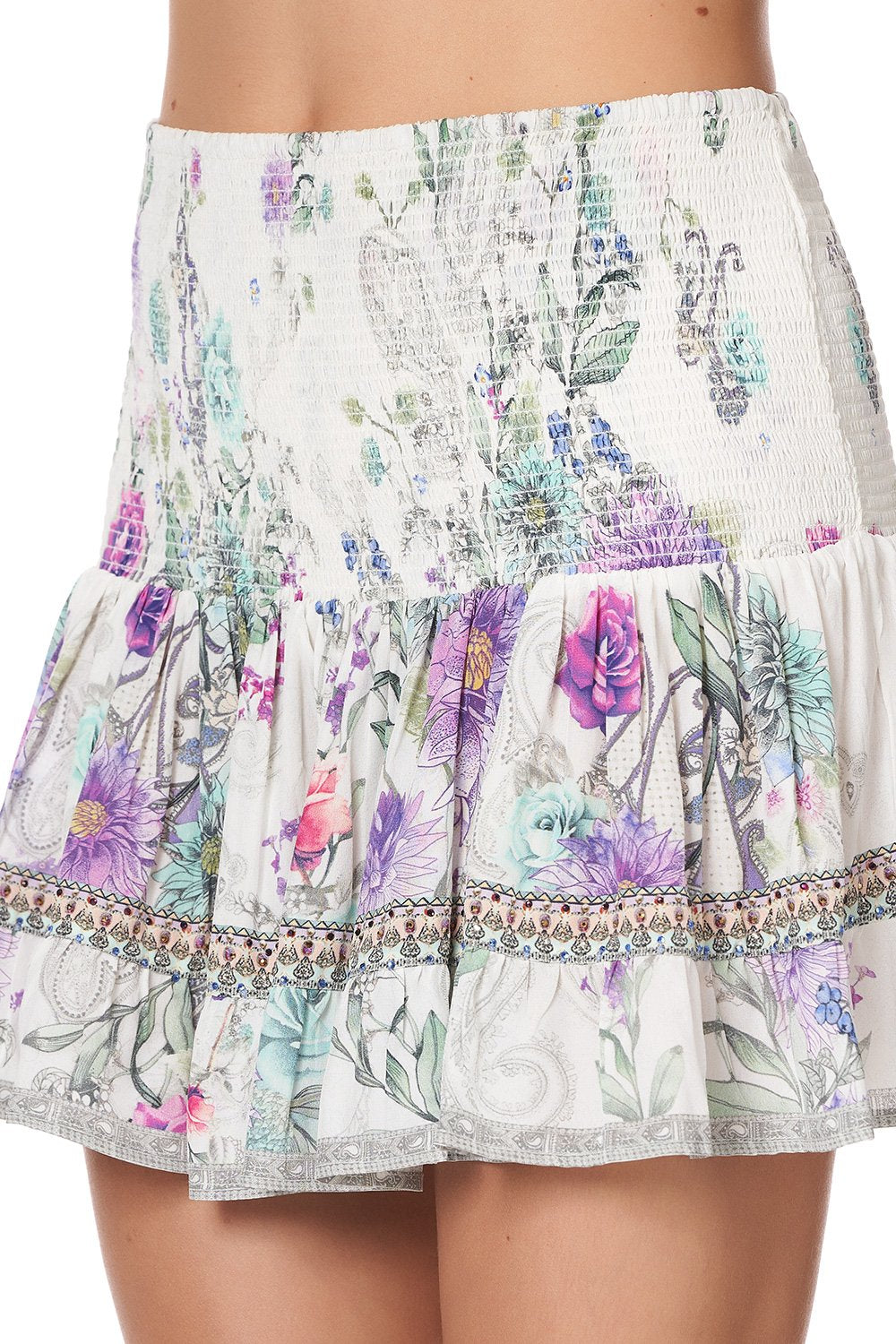 SHORT SHIRRED SKIRT FOREVER FAR