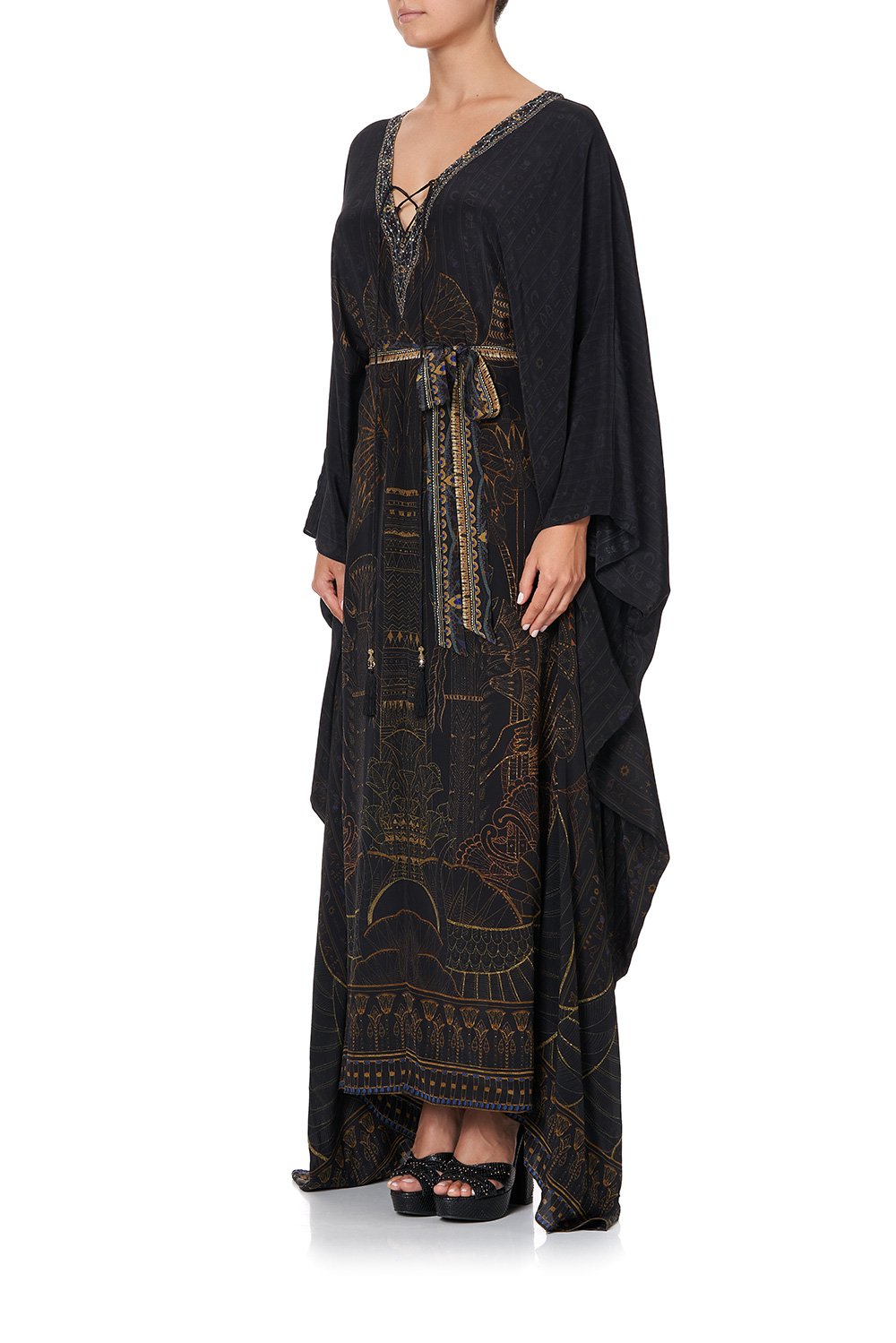 SPLIT HEM LACE UP KAFTAN COBRA KING