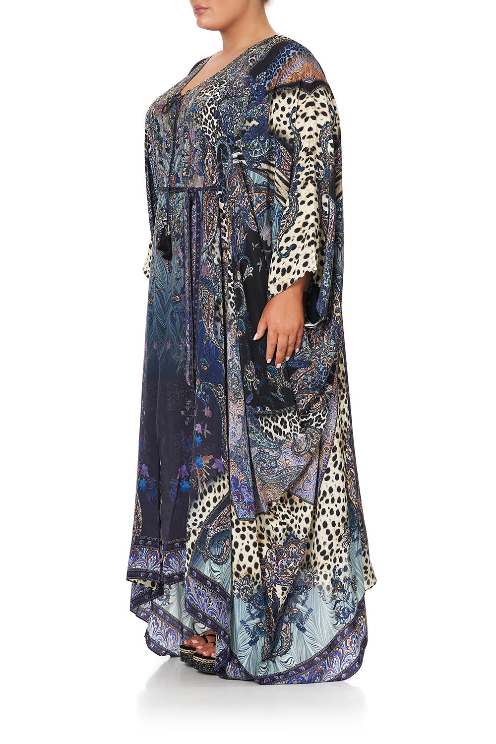 SPLIT HEM LACE UP KAFTAN FESTIVAL EXPRESS