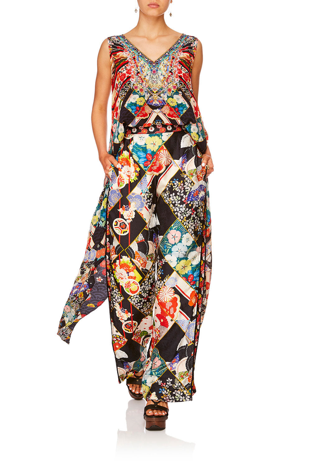 CAMILLA STAR GIRL PANTS W SIDE SPLIT