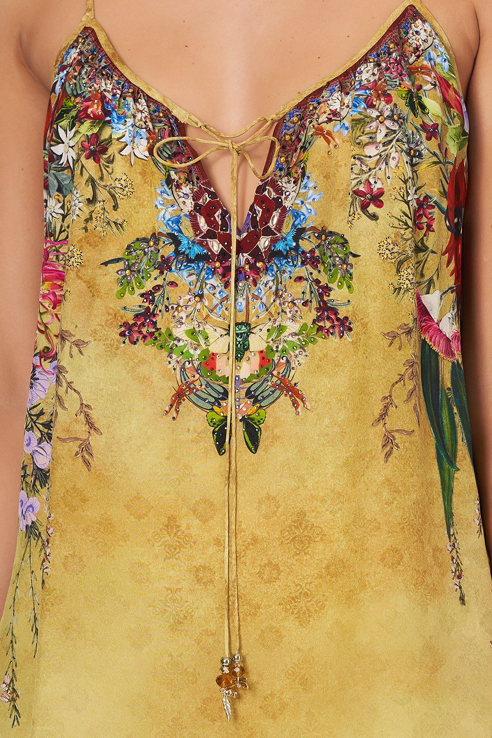 STRAP TOP WITH TIE FRONT DETAIL AMONG THE GUMTREES