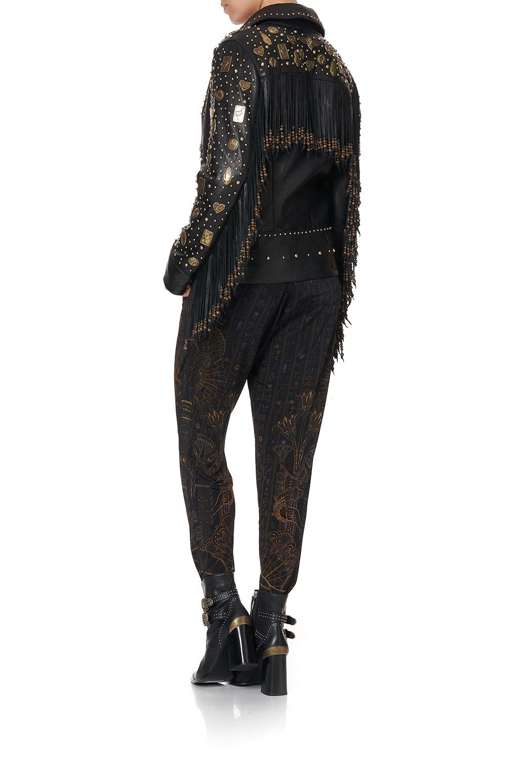 STUDDED BIKER JACKET COBRA KING