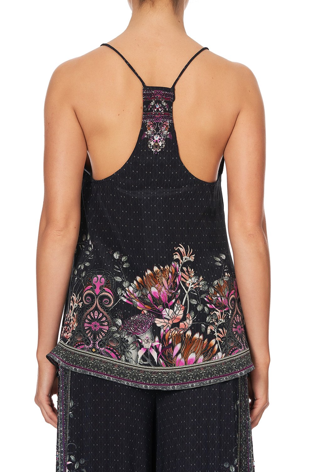 T BACK SHOESTRING TOP RESTLESS NIGHTS