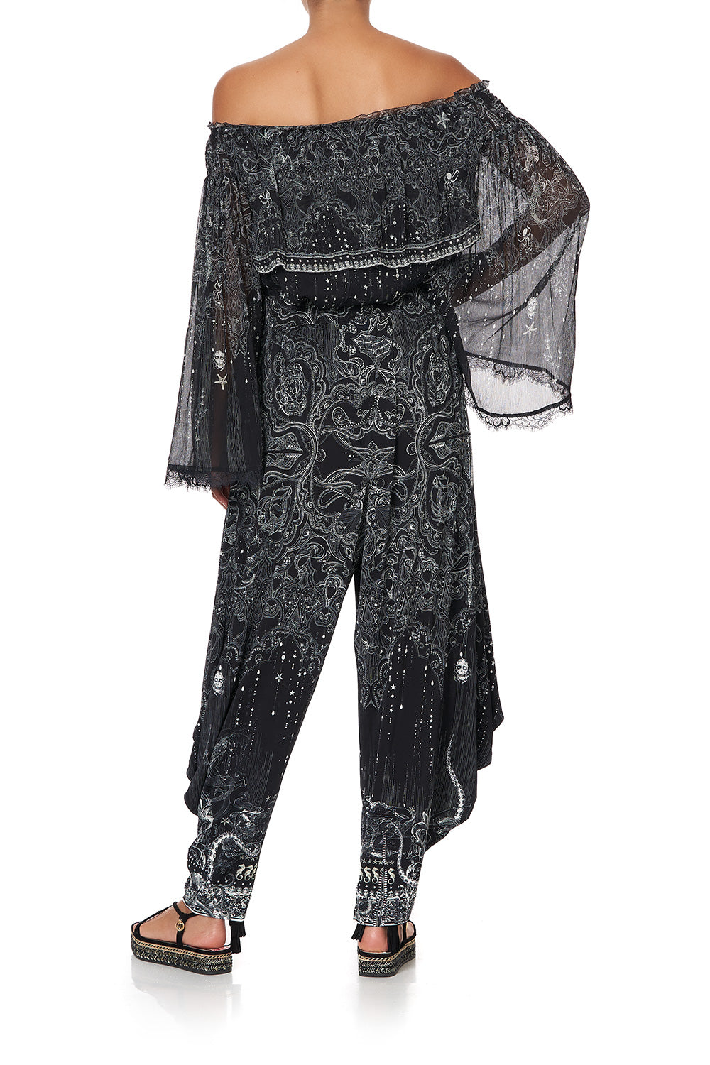 JERSEY DRAPE PANT WITH POCKET MIDNIGHT PEARL