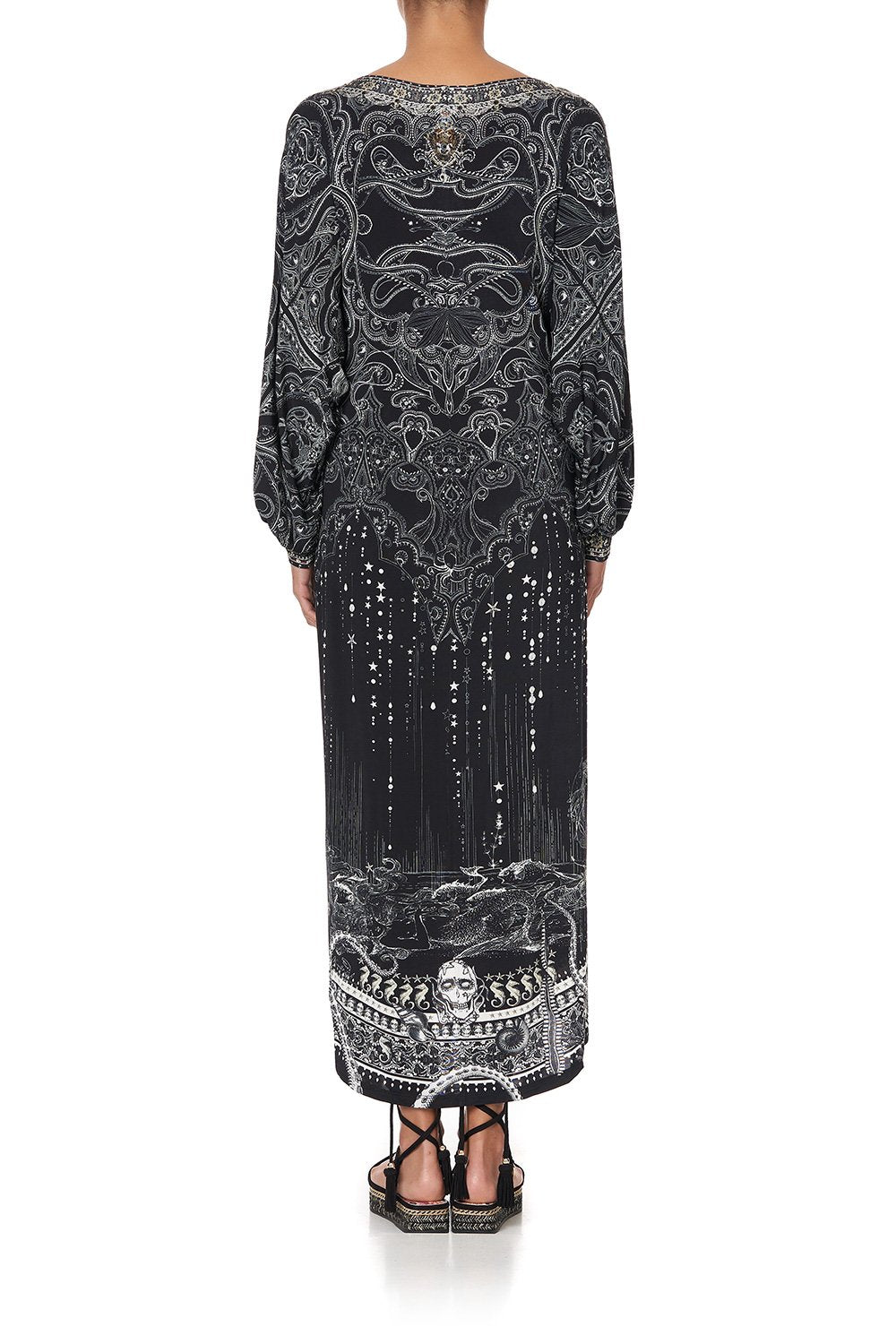 TWIST FRONT DRESS MIDNIGHT PEARL