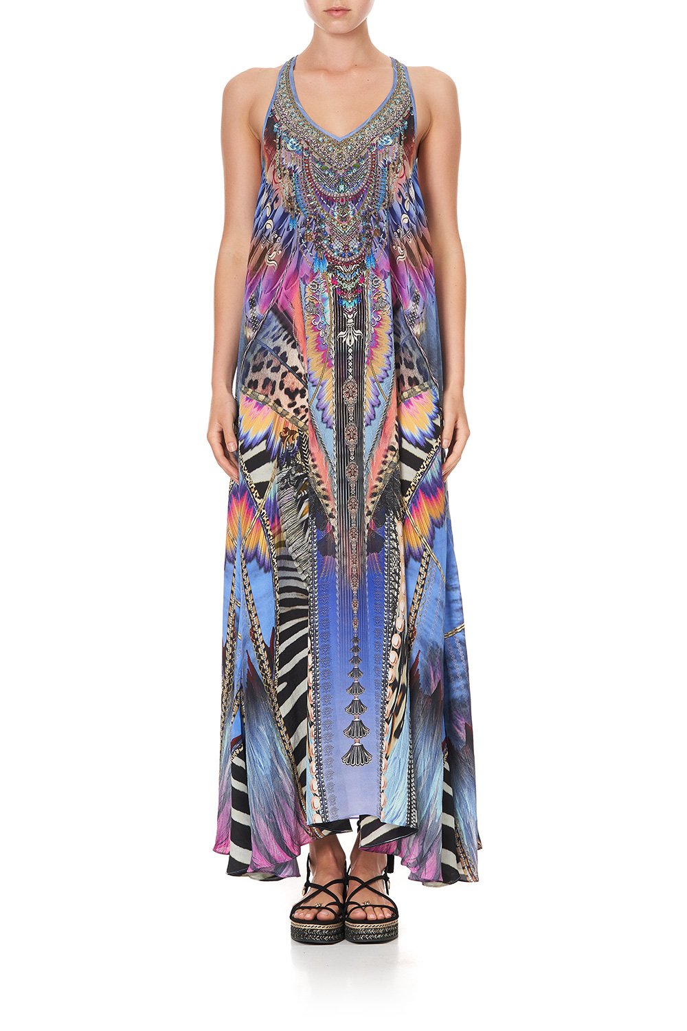 V NECK RACERBACK DRESS LOVE ON THE WING