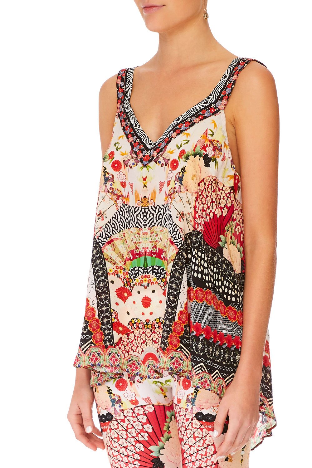 CAMILLA VINTAGE VIXEN V-NECK STRAP TOP