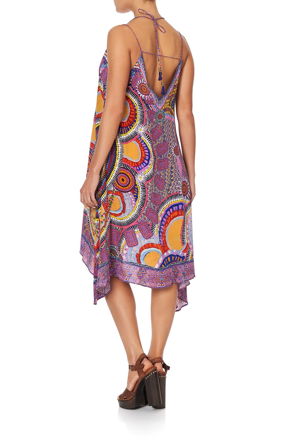 V-NECK STRAPPY FLARE DRESS WARLU DREAMING