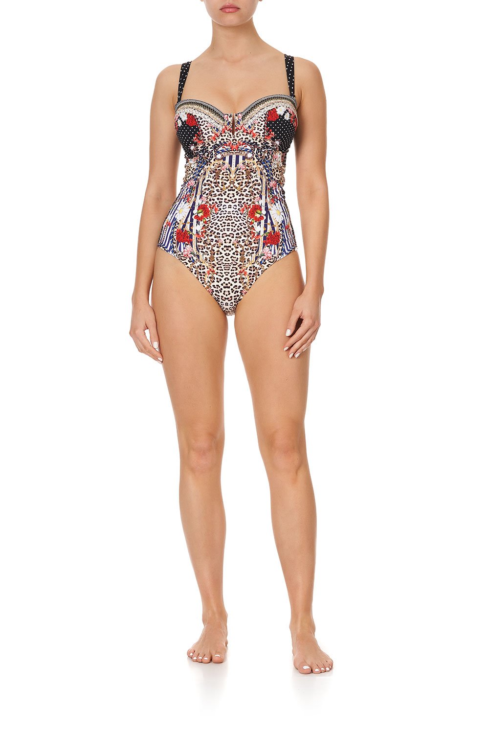 V WIRE BRA STYLE ONE PIECE DEAR BRIGITTE